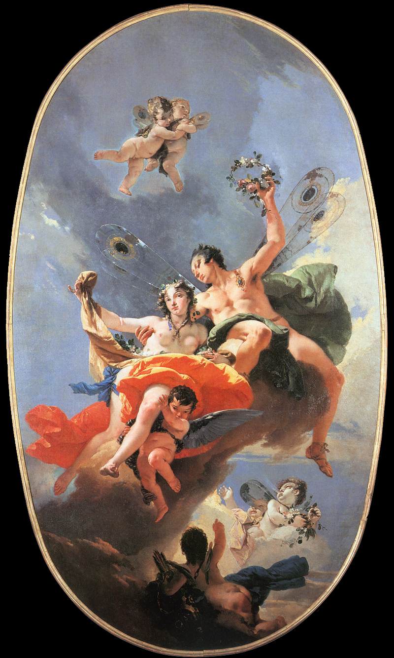 The Triumph Of Zephyr And Flora by Giovanni Battista Tiepolo
